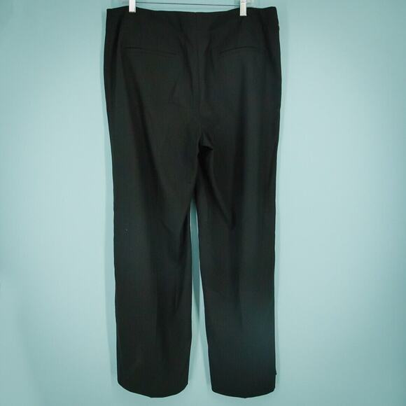 Chico's 3 Size XL Black Button Zip Closure Wide Leg Stretch Career Pants - Picture 2 of 5